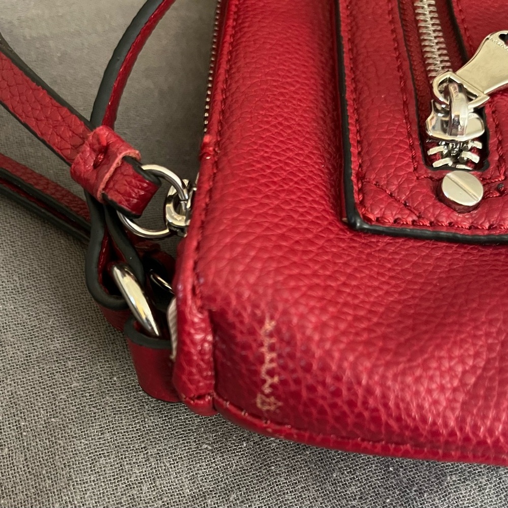 Dana Buchman deep cherry red medium crossbody bag purse super clean EUC - Picture 8 of 10